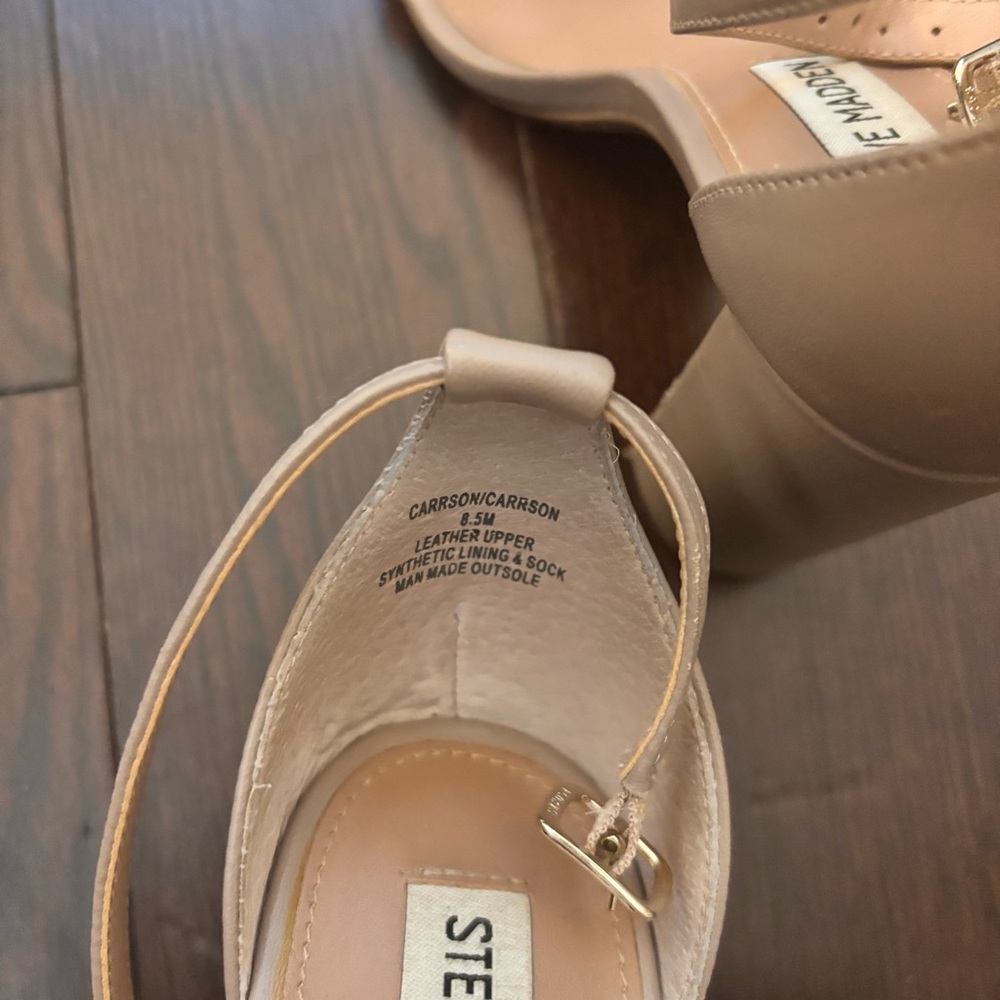 Steve Madden Nude Heeled Sandals - Picture 7 of 7
